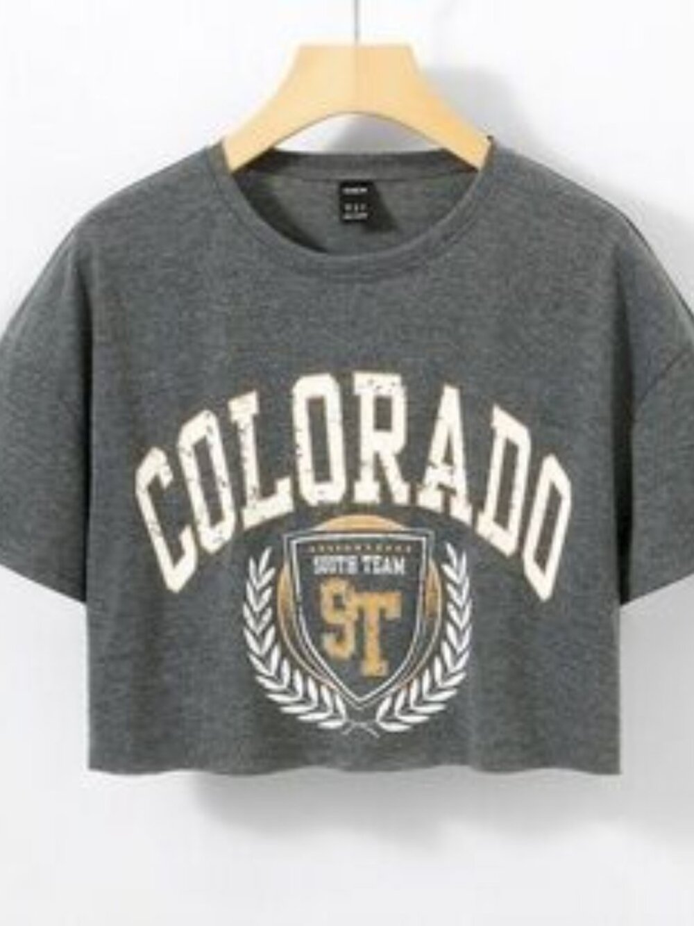 Womens, Colorado Graphic Drop Shoulder Crop Tee